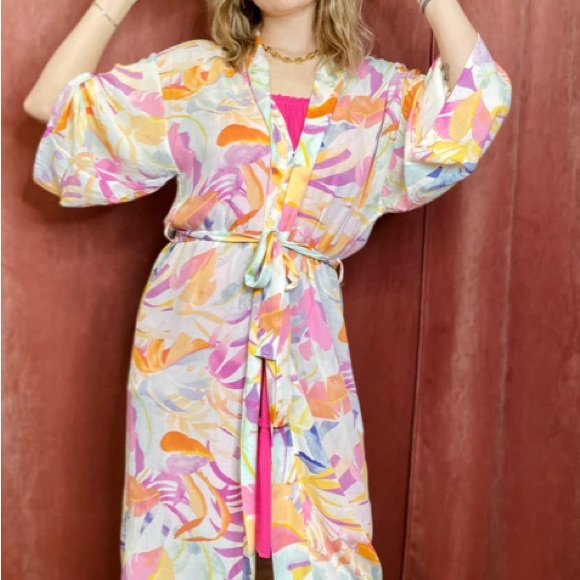 BED TO BEACH PALM KIMONO Z SUPPLY - Picture 4 of 5